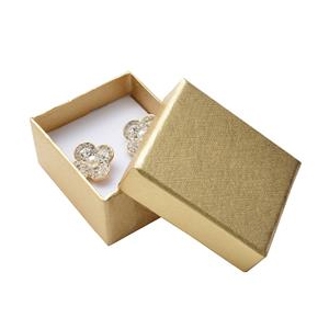 Darčeková krabička na náušnice – zlatá