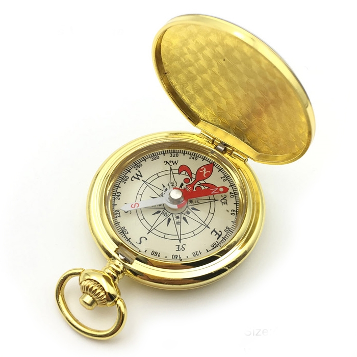 Pozlátený gravírovaný kompas
